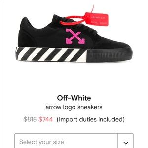 Off white newly owned sneaker